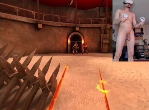 Nude Gladiator life taking nude stroll