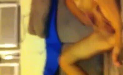 Wild blowjob from slutty brunette milf wife