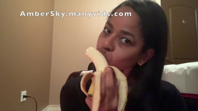 AMBER EATS BANANA YOGURT