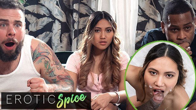 DEVIANTE Asian cheats dickhead boyfriend with best friend first