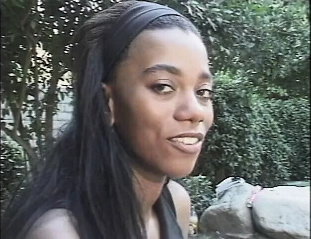 Tongue lashing black cheerleader girl without panties