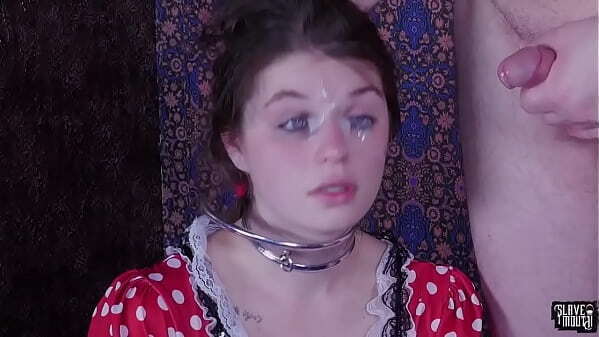 Foot licking teen slave deep throats