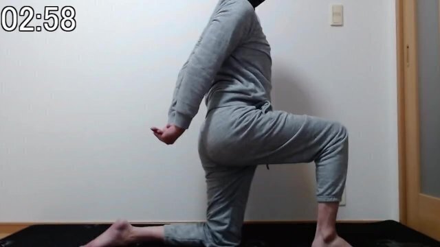 ケツイキvsヨガ Part6 ひばりのポーズでケツイキ3分我慢に挑戦！