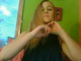 blonde pretty girl in chat