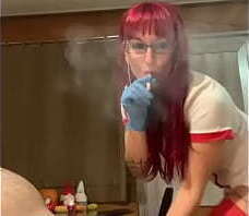 Mistress Red Devil Sexy Nurse Cbt Smoking Fetish
