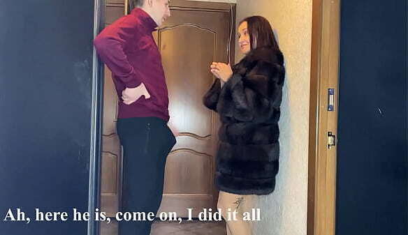 Came friend'_s stepmother, whore Alina Tumanova (Very hard blowjob)