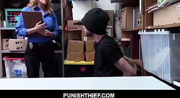 Big-ass and Big-tits blonde Milf Krissy Lynn wants shoplifter'_s big dick