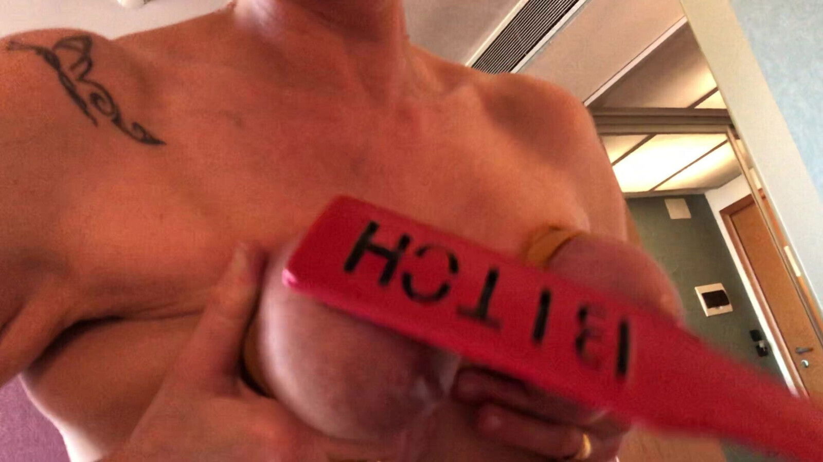 Slapping bondage slave