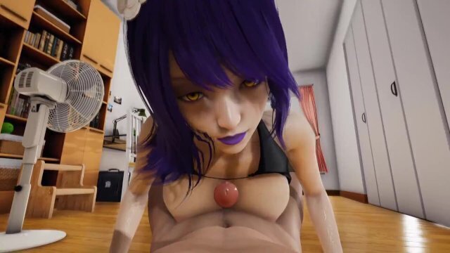 Konan stilettos makes tremendous handjob, teasing penis until makes come