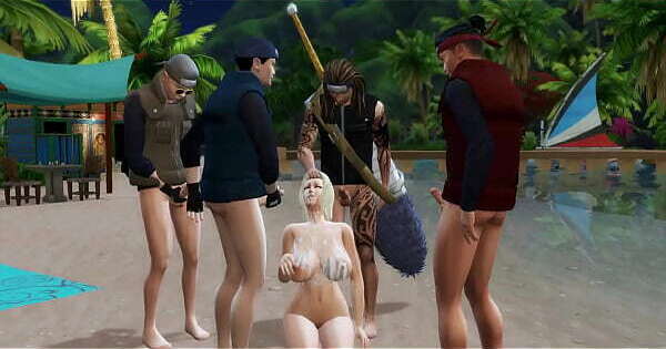 Naruto Hentai Episodio Tsunade Capturada ninjas Enemigos Playa Gangbang culo hasta reventarselo