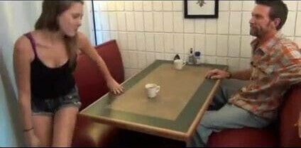 daughter mess with father restaurant