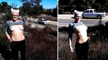 Cute Teen Loves Showing Tits To Strangers