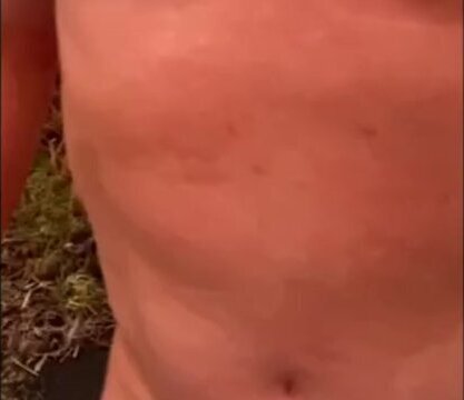 Flashing nude body traffic