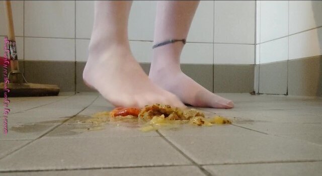 Fußspiel Strumpfhose Obst