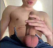 Student Jerking Huge Dick Skinny Jeans Huge Cumshot Massive Smooth