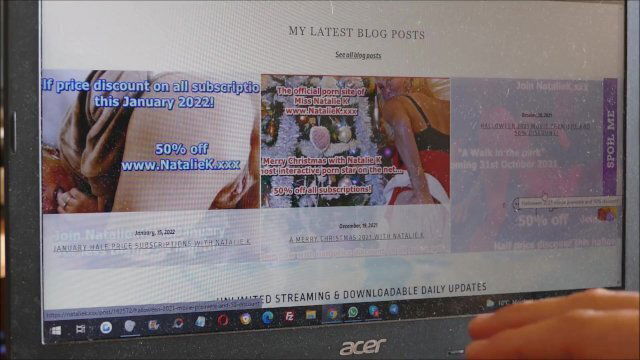 narrative presentation guide navigation around porn site NatalieK.xxx