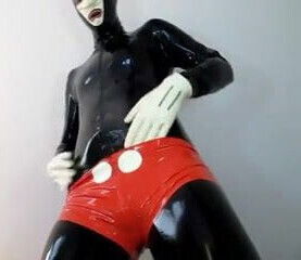 latex kinky mouse wanking