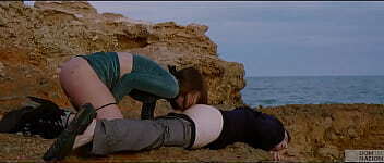 Italian beauty Silvia Soprano eats licks feet while strolling with along