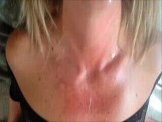 blonde milf huge facial