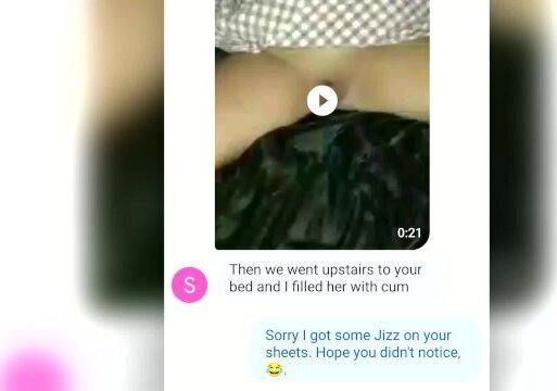 Thanks letting your wife. texts husband some clips cumming wife