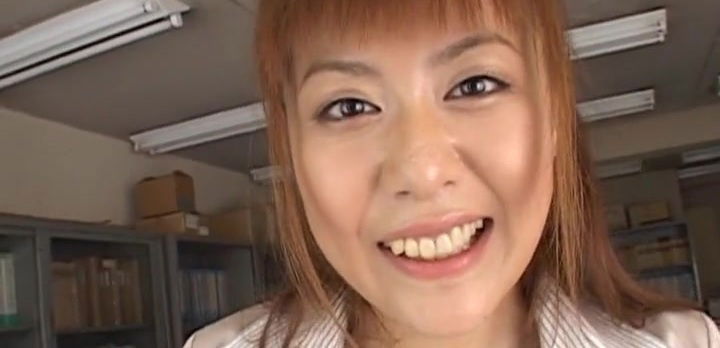 Japanese secretary Hina Aizawa gets pleasured with toys office