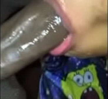 Honey babyyyy first video gagging dick