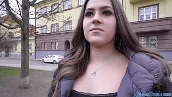 Bigtit amateur babe gets pickedup for POV blowjob and sex