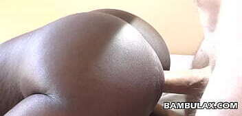 Interracial fuck from behind creampie