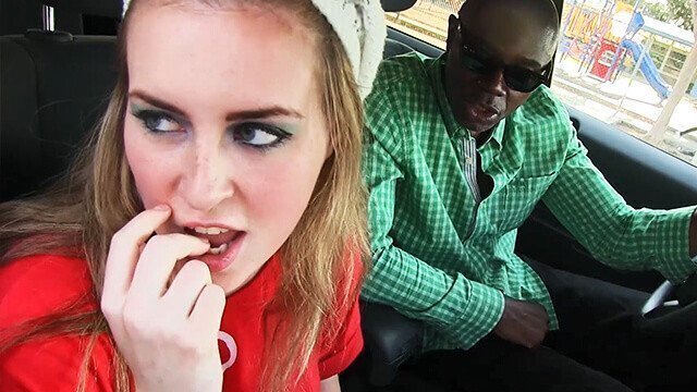 Street Pickup Slut rides Black Hard ends with cumming Tight Pussy