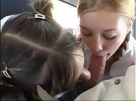 young girlfriends with tattoos stockings caress each other'_s pussies fuck threesome with driver