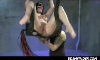 Suspended Whipped Toyed Girlfriend