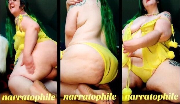 Soft Striptease: Lotioning Curves Enjoying Music