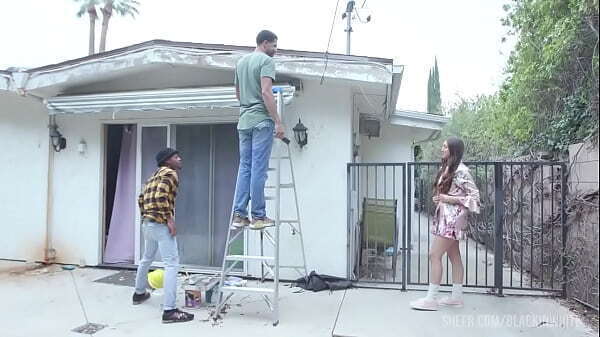 Bella Rolland double dildo solo session then roughly analized black house workers BIW035