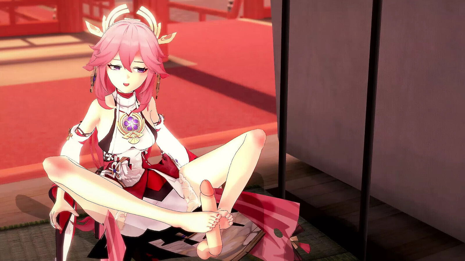Genshin Impact Miko’s Foot Pleasure Play