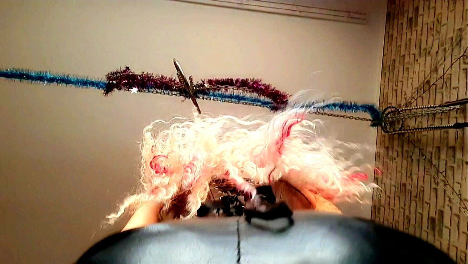 Dominatrix facesitting with strapon