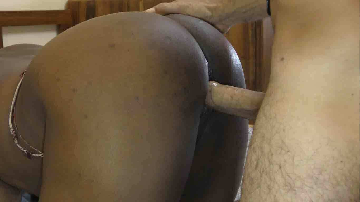 black ebony chick creampied doggystyle!