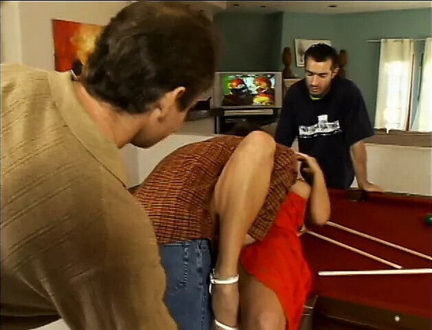 Blonde lingerie crouches atop while sucking