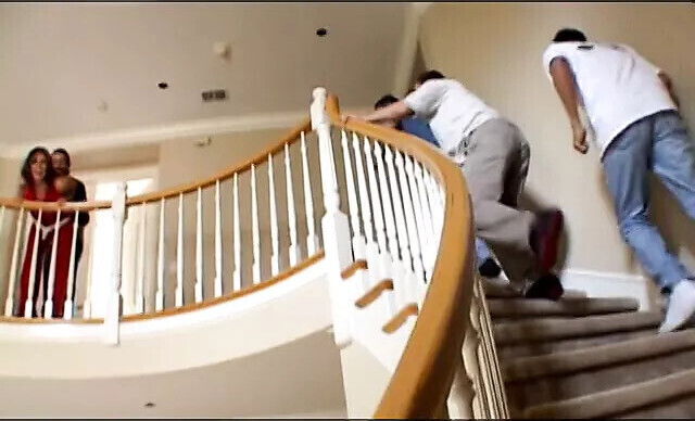 Busty whore gets fucked hard studs eats