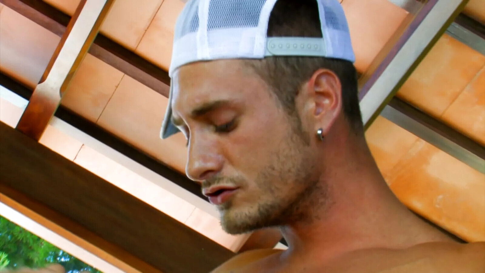 Friends watch horny blond deepthroat fuck outdoors