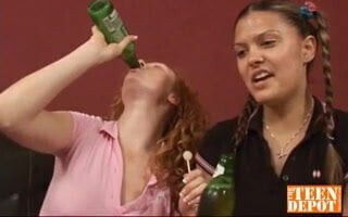 Teen babysitters threesome