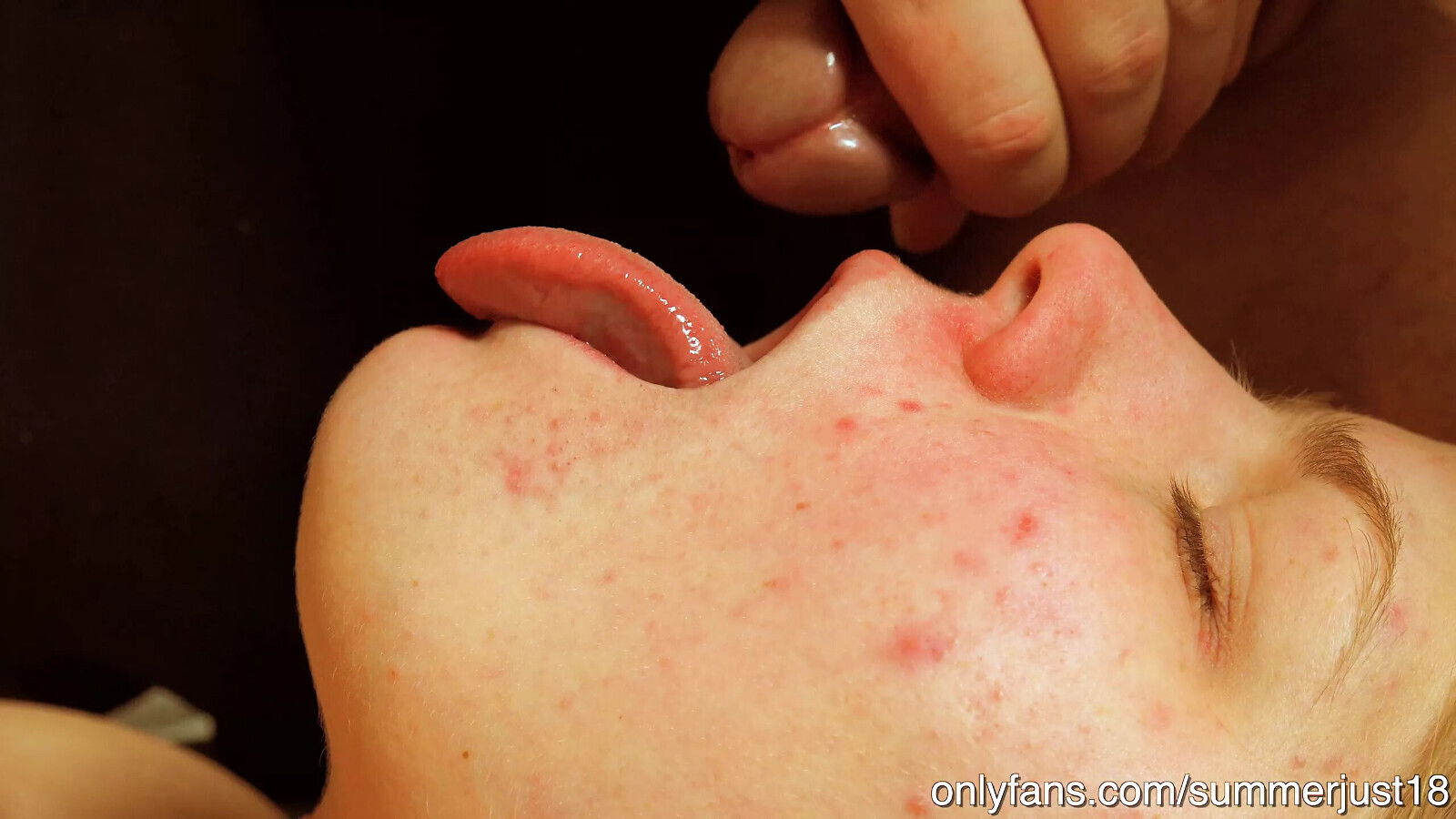 Year Teen Throatfuck Close-up Cumshot Mouth Face