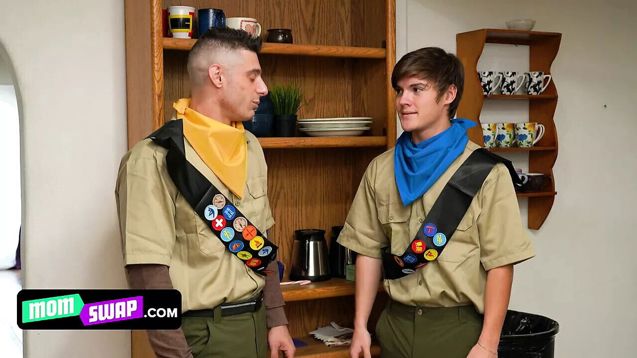 Swap Athletic Boys Scout Uniforms Swap Their Busty Stepmoms Pound Them Couch