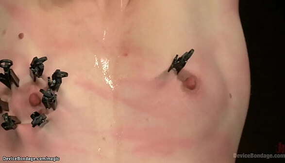 Bound blonde ballet boots vibrated