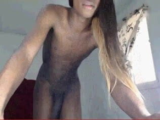 Colombian tranny with huge dick webcam