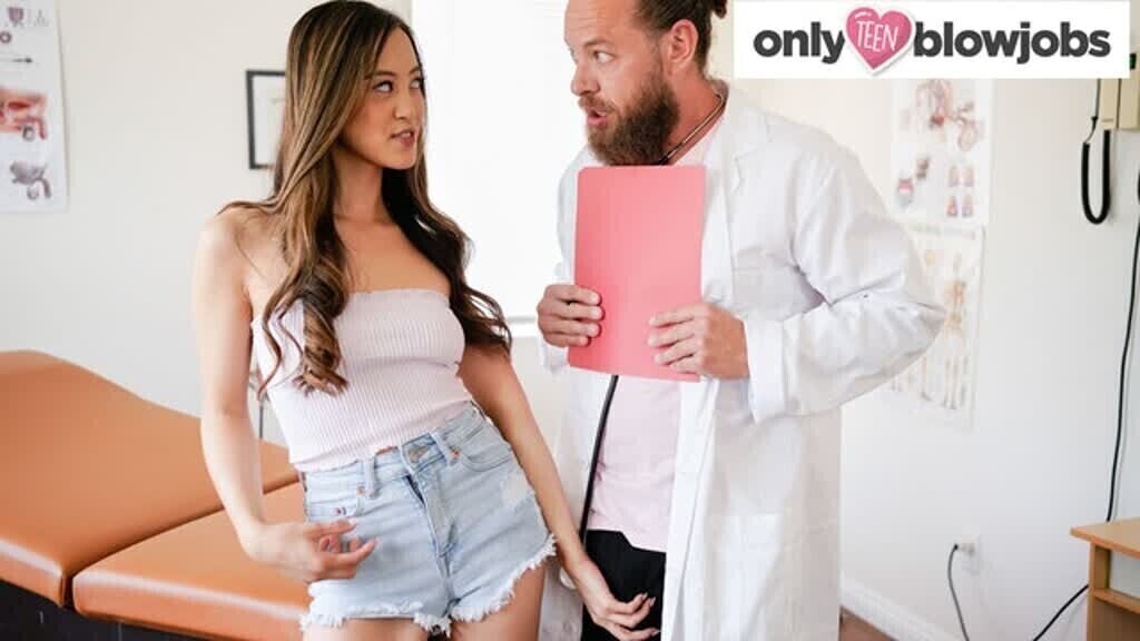 Asian Babe Sucks Doctor's Cock After Consulation