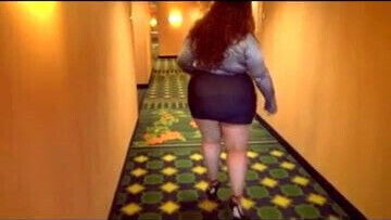 Bbw sexy legs good walk in high heels