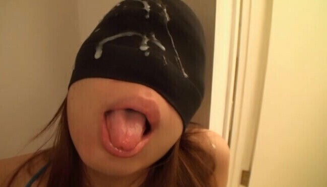 Masked Japanese girl drops knees pleasure hard