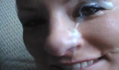 cumshot facial with cum play 