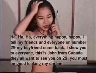 Thai Girl lying boyfriend when calls