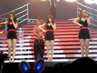 Girls Aloud Performing In Tight Dresses